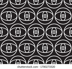 Eye, Kabbalah, astrology, geometry, abstract seamless, ornament, vision, magic, occultism, retro, circles, illusion, optical, figure, lines, look, logo, Signs and symbols, geometric, geometry, 