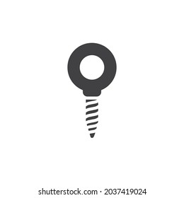 Eye lag bolt vector icon. filled flat sign for mobile concept and web design. Eye lag screw glyph icon. Symbol, logo illustration. Vector graphics