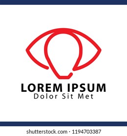 Eye Lamp Logo Vector