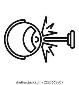Eye laser icon outline vector. Test clinic. Visual exam