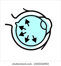 Eye laser surgery, ophthalmology lasik treatment icon, vector vision medical correction