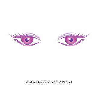 Eye Lash Beauty Make Up Vector Illustration