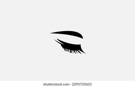 Eye Lash beauty vector logo design