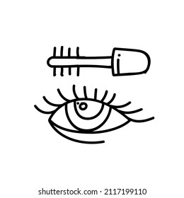 ilustración vectorial en blanco y negro con icono de pincel de colisión. Curso de contorno modificable.