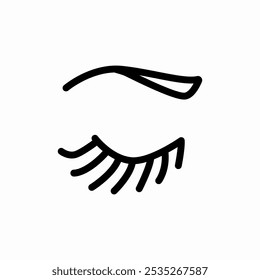 eye lash icon sign vector