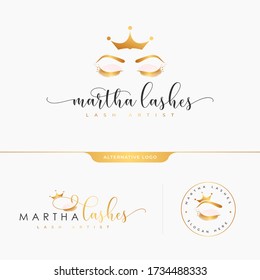 Eye Lash Logo Collection Template 