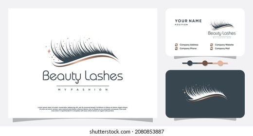 Eye lashes logo design with creative modern concept Premium Vector part 2