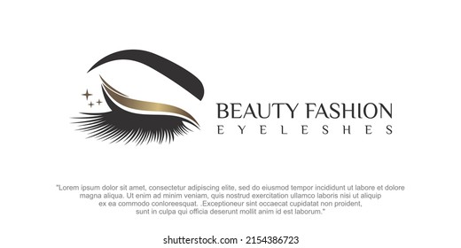 Eye lashes logo design, creative modern concept