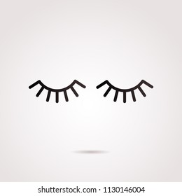 Eye lashes vector icon.