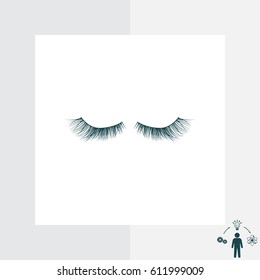 Eye lashes vector icon. Lashes vector