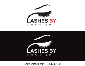 Eye Lashes vector Logo Illustration
