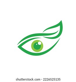 eye leaf icon vector illustration concept design template web