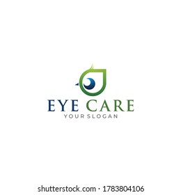 Eye Leaf Logo Design Template
