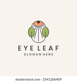Ilustración vectorial de Plantilla de diseño de icono de logotipo de hoja de ojo