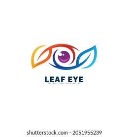 Diseño de ilustración vectorial con logotipo de hoja. Diseño creativo colorido