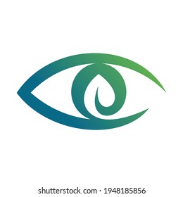 Eye Leaf Logo Vector Template