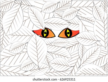 The eye and leaves.