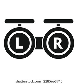 Eye lens case icon simple vector. Visual exam. Check equipment