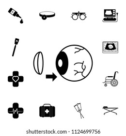 eye lens icon. Detailed set of medicine icons. Premium quality graphic design sign. One of the collection icons for websites, web design, mobile app on white background