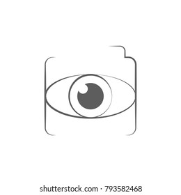 eye lens icon. Elements of photo and video icon. Premium quality graphic design. Signs, outline symbols collection icon for websites, web design, mobile app, info graphic on white background