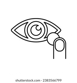 eye lens icon - vector
