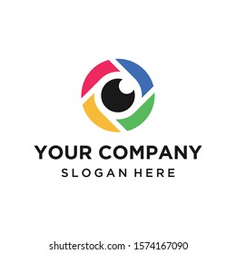 Eye Lens Photography Logo Design Vector Stock Vector (Royalty Free ...