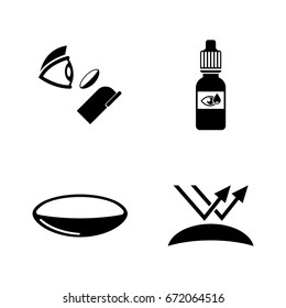 Eye lens. Simple Related Vector Icons Set for Video, Mobile Apps, Web Sites, Print Projects and Your Design. Black Flat Illustration on White Background.
