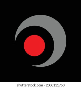 Ojo de la lente o del ojo del logo objetivo