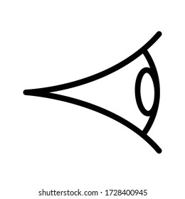 eye lens vector thin line icon 