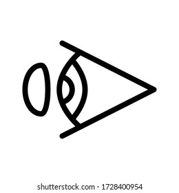 eye lens vector thin line icon 