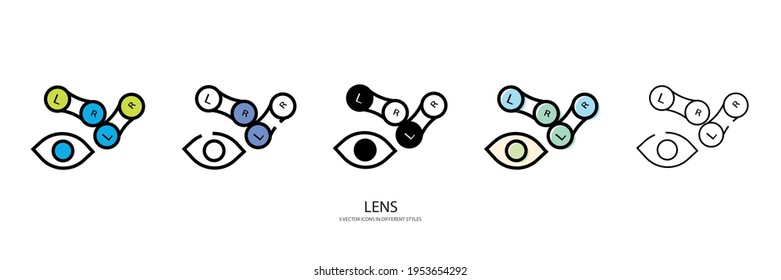 eye Lens vector type icon