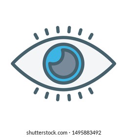 Eye Lens Vision correction equipment Vector Icon