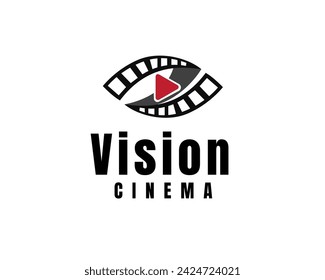 eye lens vision film media cinema logo icon symbol design template illustration inspiration