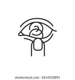 Eye lenses icon. Simple eye lenses icon for social media, app, and web design. Vector illustration.