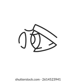 Eye lenses icon. Simple eye lenses icon for social media, app, and web design. Vector illustration.