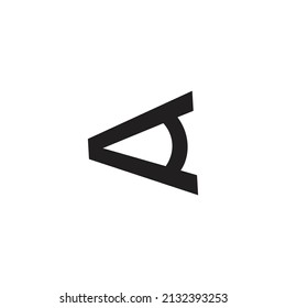 logotipo de concepto de ojo con letra A abstrak
