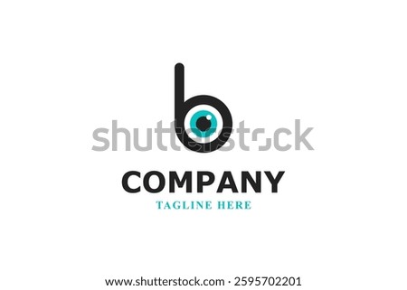 eye and letter b modern logo