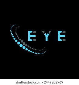 Diseño abstracto del logotipo de la letra de EYE. OJO diseño único. OJO.
