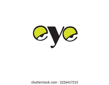 eye letter logo vector design
