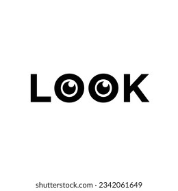 Eye Letter look logo icon design template design