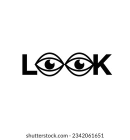 Eye Letter look logo icon design template design