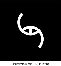 eye with letter s logo design inspiration