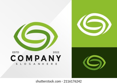 Eye Letter S Logo Design Vector illustration template