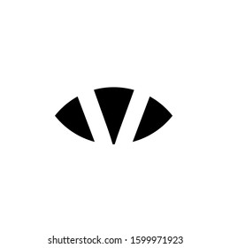 eye letter V logo design template vector sign