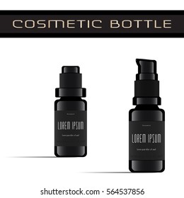 Eye Lid Serum bottles. Vector Illustration. Cosmetic products package.