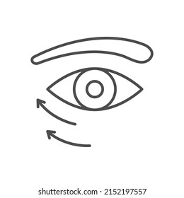 Eye lifting line outline icon