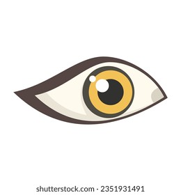 Eye light icon flat vector. View look. Vision shape isolated