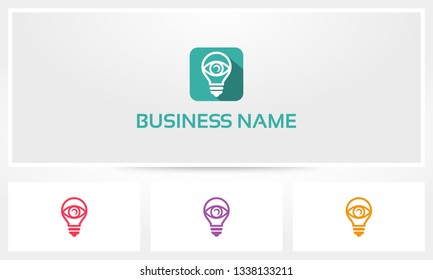 Eye Lightbulb Logo
