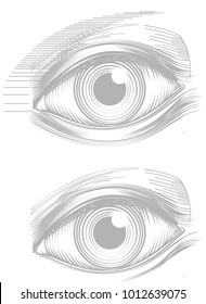 Eye line drawing vector illustration