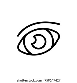 Eye line icon. High quality black outline logo for web site design and mobile apps. Vector illustration on a white background.